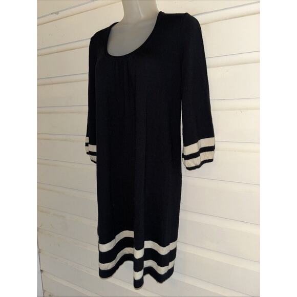 Lilly Pulitzer 100% Merino Wool 3:4 Sleeve Pullover Knit Dress Size L - Picture 3 of 8